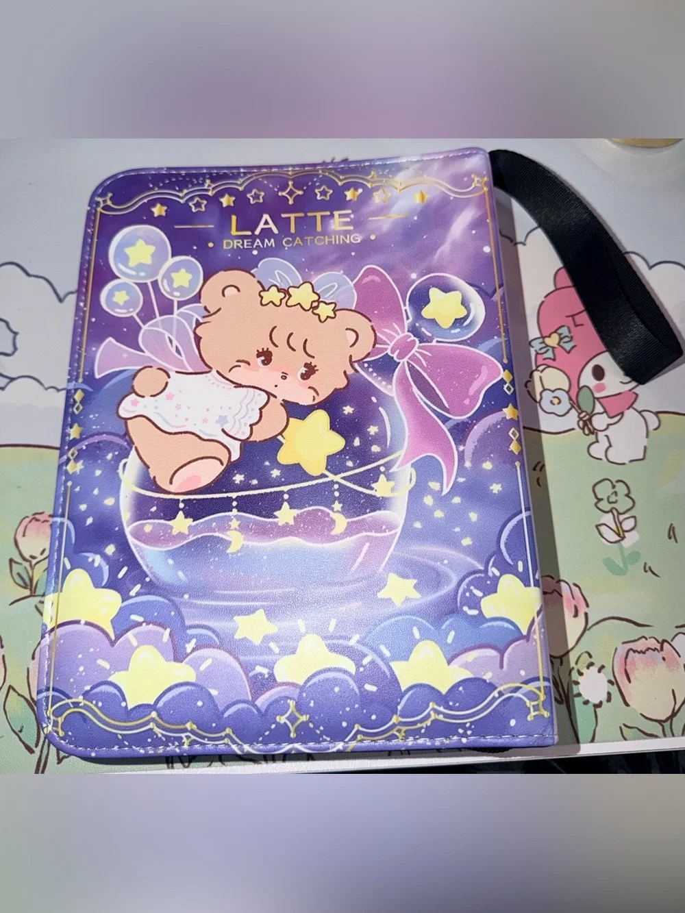 ✨NWOT LATTE Dream Catching Purple Galaxy Zipper Card Holder Binder
